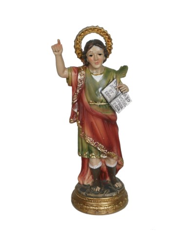 Estàtua religiosa de Sant Pancraç de resina pintada mà