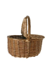 Cesta huevera de mimbre con doble tapa y asa para utensilio de cocina almacenaje huevos 2