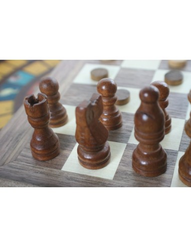 Set de juegos 5 en 1 en caja de madera con fichas incluidas juego familiar de mesa juego de mesa reunidos Set de juegos 5 en 1 en caja de madera con fichas incluidas juego familiar de mesa juego de mesa reunidos