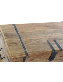 Bagul bagul fusta massissa d'acàcia al natural i envernissada amb ferramentes emmagatzematge i regal decoració llar estil rústic