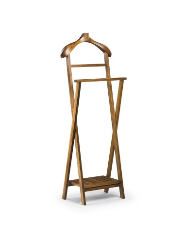 Mindi bois massif pliable valet stand porte-manteau décor à la maison pour dressing et chambre style vintage