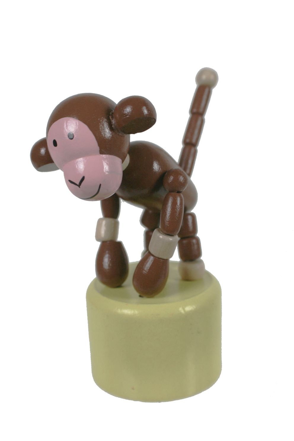 Etapa cosa complemento Mono flexible de madera para apretar juguete tradicional infantil
