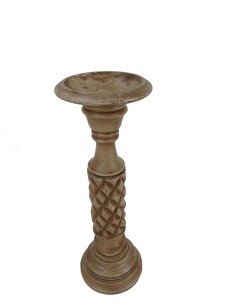 Grand bougeoir style bougeoir en bois sculpté pour bougie Ø8 cm, décoration maison, terrasse, jardin 2