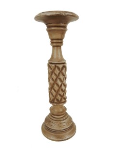 Grand bougeoir style bougeoir en bois sculpté pour bougie Ø8 cm, décoration maison, terrasse, jardin