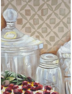 Quadre petit pintat a l'oli disseny bodegó decoració llar 2