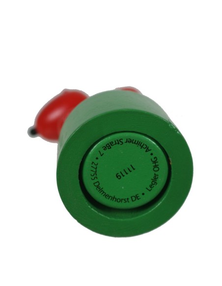 Jouet à presser traditionnel éléphant en bois articulé avec base en bois, jeu d'adresse pour enfants.