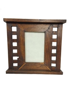 Cadre photo de table et mural en bois massif, couleur noyer, style très rustique, décoration de la maison. 2