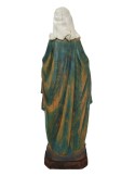 Estatua figura religiosa Virgen Milagrosa escultura imitación de madera vieja decoración hogar