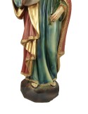 Escultura religiosa Sant Josep amb Nen Jesús als braços i flors a la mà. Mides: 31 cm.