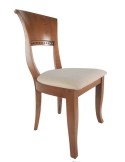 Juego de 4 sillas de comedor madera de caucho diseño nórdico asiento pre-tapizado decoración hogar