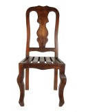 Juego de 4 sillas de comedor madera de teka diseño rustico asiento con cojín decoración para hogar. 