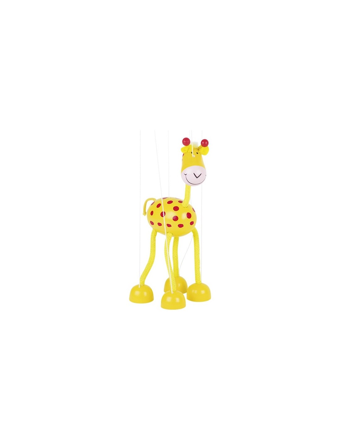 Marioneta y títere de cuerda de madera modelo jirafa juguete clásico y tradicional para niños, niñas