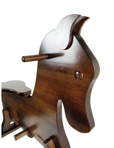Caballo balancín de madera juguete para niños y niñas, decoración habitación infantil, caballito estilo rustico 2