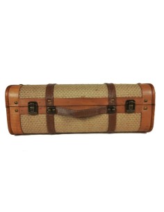 Petite valise en bois décorée de fibres naturelles rangement de décoration d'intérieur de style nordique 2