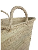 Capazo Mallorquín tradicional de hoja de palma cesta de compra con asa de cuerda
