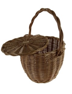 Caragolera petita de vímet en dos colors  2