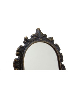 Mirall de mà per a tocador de llautó envellit d'estil vintage decoració bany i habitació llar 2
