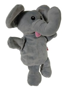 Titella de mà Elefant amb potes de tela de Peluix suau joguina clàssic tradicional nens i nenes. Mides: 33x21x14 cm.