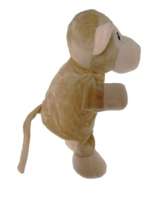 Titella de mà Mono de tela de peluix suau joguina clàssica tradicional per a nens i nenes 2