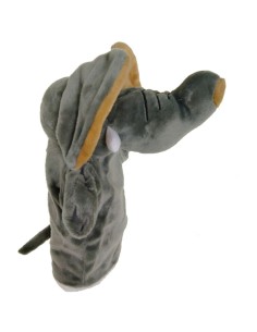 Marioneta de mano Elefante de tela de peluche suave juguete clásico tradicional  2