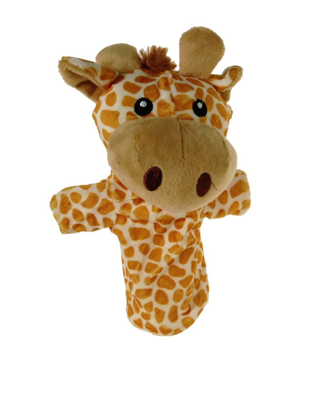 Marionnette à main girafe en peluche pour le théâtre jeux d'enfants