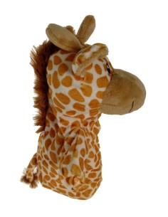 Jouet classique traditionnel de marionnette de main de girafe de tissu bourré doux 2