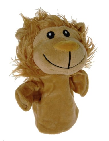 Marionnette à main Lion en peluche pour le théâtre et le jeu des enfants