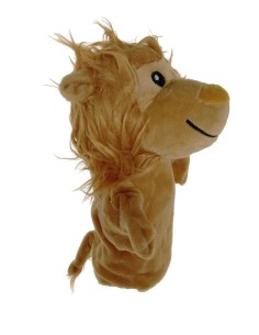 Titelles de mà model Lleó de tacte suau per jugar i arraulir Titella de peluix per a joc infantil joguina clàssica i tradicional 2