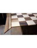 Tablero de mesa juego ajedrez de madera vintage juego de habilidad