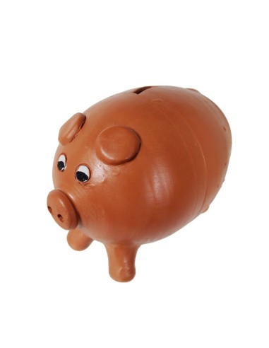 Tradineur - Hucha de cerdito de cerámica con llave, recipiente decorativo  para ahorro de dinero, regalo original para niños y ad