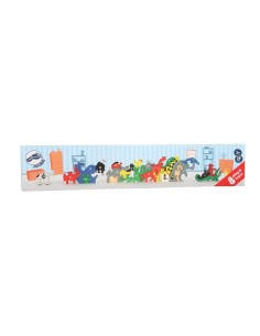 Puzle Letras y Números en Animales de Madera para Encajar Juguete Educativo. 2
