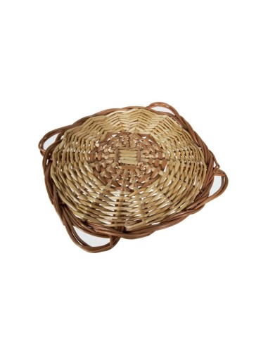 Paeller salvamantel sota plat artesanal de vímet estil rústic aïllament de taula utensili cuina. Mides: Ø 20 cm.