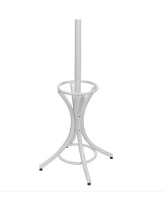 Perchero de pie en madera con cabezal giratorio, 12 ganchos color blanco, cuatro patas 2