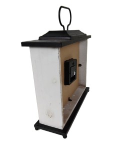 Reloj Vintage de sobremesa ideal para decoraciones retro con caja de madera y metal 2