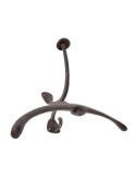 Perchero de pared individual de hierro fundido tipo galán, tres ganchos, decoración hogar