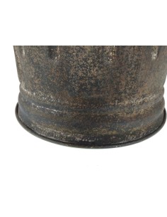 Paraigüer metàl·lic amb dibuix en relleu color òxid vell decoració llar moble rebedor per a paraigües i bastons. 2