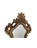 Espejo pequeño de pared de madera con pátina dorada, decoración hogar estilo Rococó