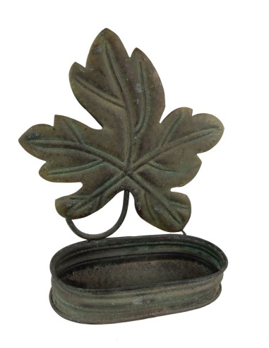 Porte-pot de fleurs mural en métal avec décoration de feuilles pour plantes, décoration de jardin pour la maison dans un style r