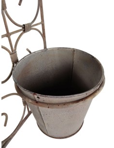 Maceter de metall per penjar en paret estil rústic amb test porta tester mural per a jardí, terrassa, balcó, decoració de la lla 2