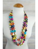 Collar de cuentas coloridas de porcelana
