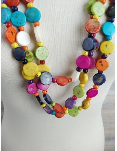 Collar de comptes colorits de porcellana 2