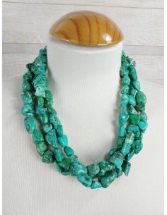 Collier ras du cou pierre turquoise pour femme
