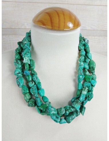 Collier ras du cou pierre turquoise pour femme