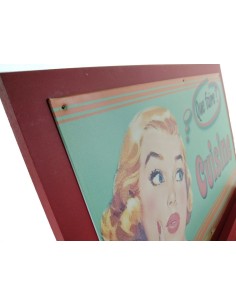 Faristol de fusta plegable per a lectura de receptes de cuina, decorat amb estil vintage color vermell. 2