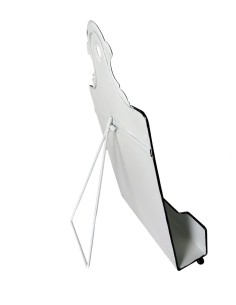 Atril metálico de sobremesa plegable color blanco estilo vintage para cocina 2