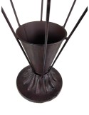 Paragüero metálico color negro con forma de paraguas, decoración vintage, mueble auxiliar recibidor