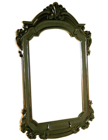 Miroir en bois d'acajou sculpté de style vintage
