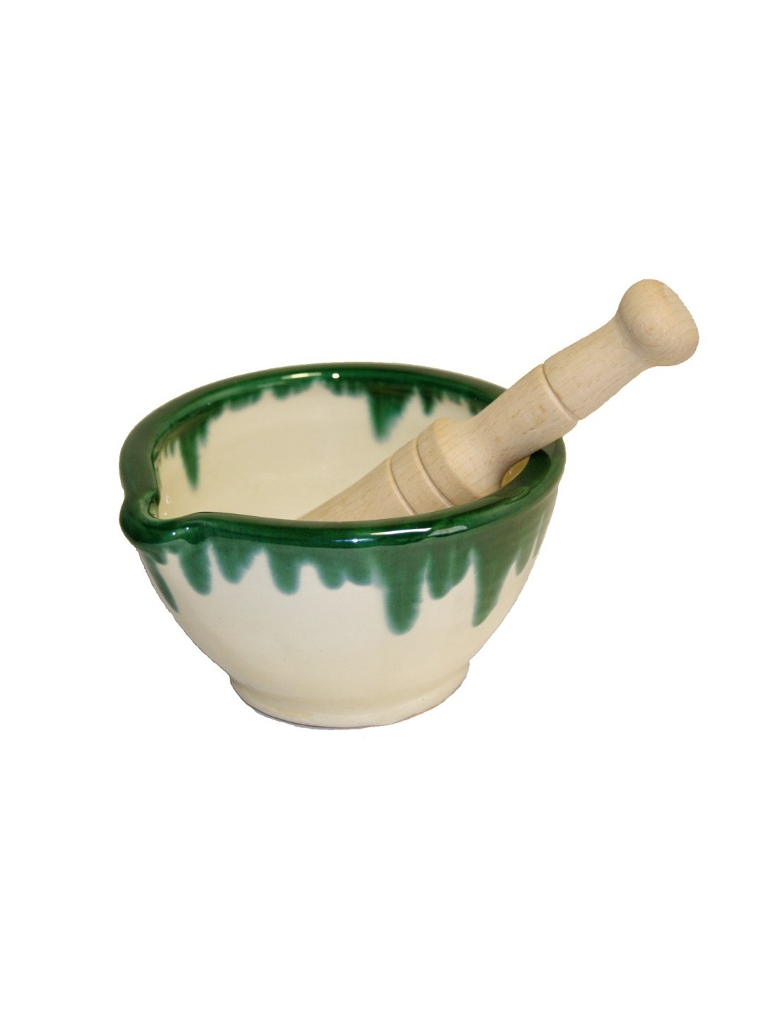 Mortero de cocina de cerámica de arcilla para salsas utensilio de cocina fabricación artesanal