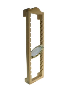Platero vertical rústico madera maciza de 12  platos de Ø 25 cm. colgar en pared, cocina, despensa, hogar.