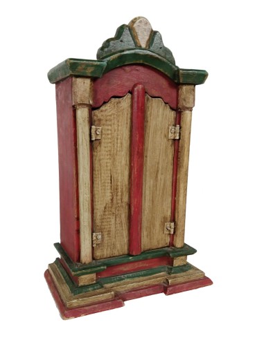 Capilla Hornacina Antigua de Madera Maciza para Decoración y Exposición del Hogar